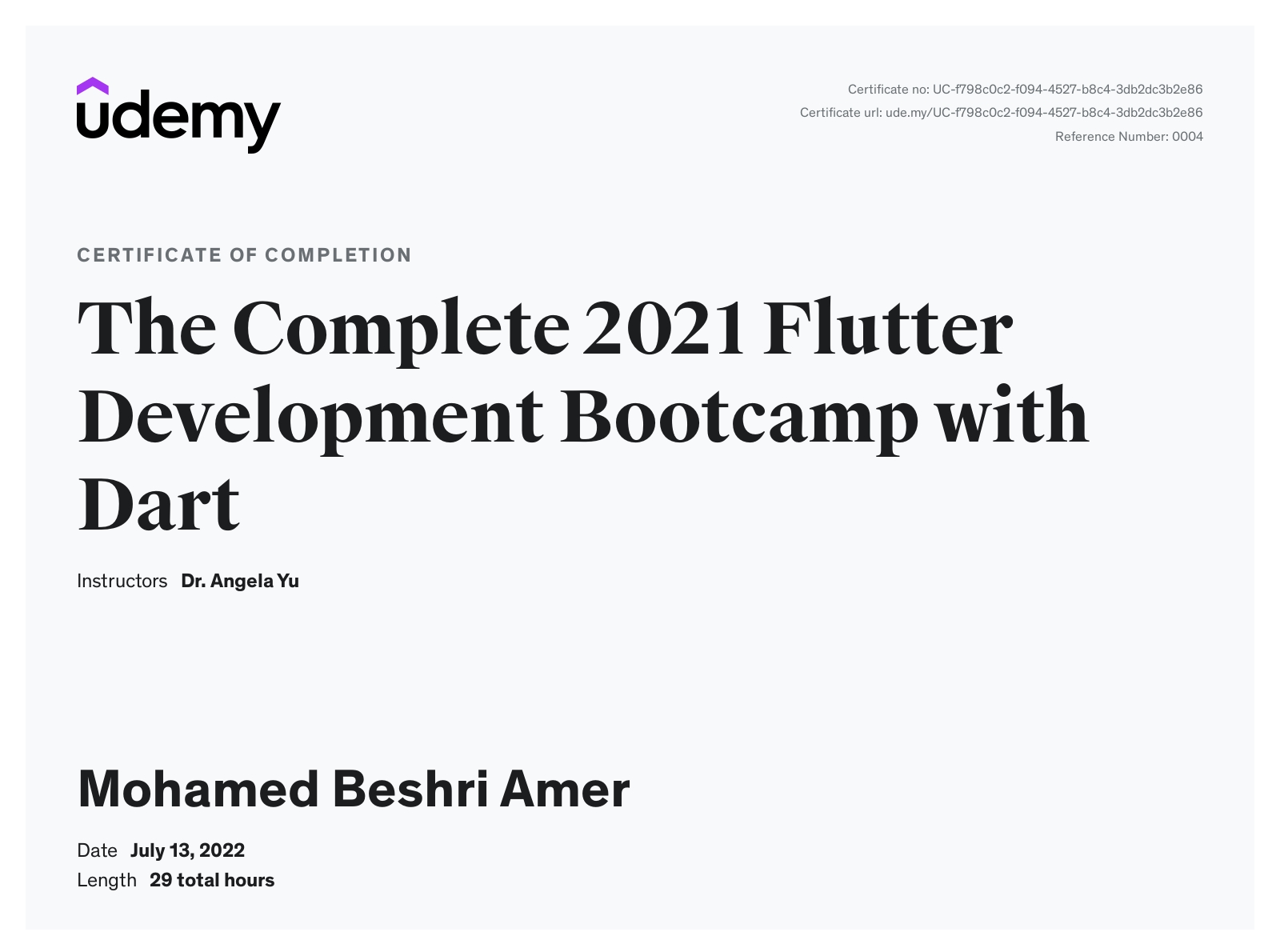 Mohamed Beshri Amer- Dart and Flutter